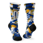Los Angeles Rams Socks Customized Woodland Camo Blue Best Selling