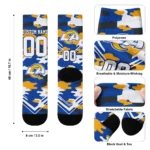 Los Angeles Rams Socks Customized Woodland Camo Blue Best Selling