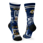 Los Angeles Rams Socks Personalized Snowy Scene Blue White Best Selling