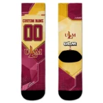 Louisiana Monroe Warhawks Socks Customized Geometric Tech Red Best Selling