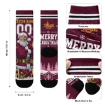 Louisiana Monroe Warhawks Socks Customized Snowy Scene Red White Best Selling