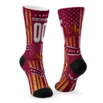 Louisiana Monroe Warhawks Socks Customized Star Stripes Red White Best Selling