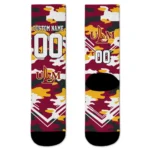 Louisiana Monroe Warhawks Socks Customized Woodland Camo Red Best Selling