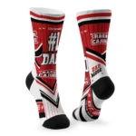 Louisiana Ragin Cajuns Socks Customized Pinstripe Chevron Red White Best Selling