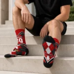 Louisville Cardinals Socks Personalized Argyle Pattern Red Best Selling