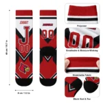 Louisville Cardinals Socks Personalized Arrow Blocks Red Best Selling