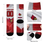 Louisville Cardinals Socks Personalized Geometric Tech Red Best Selling