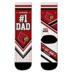 Louisville Cardinals Socks Personalized Pinstripe Chevron Red White Best Selling