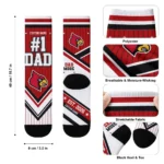 Louisville Cardinals Socks Personalized Pinstripe Chevron Red White Best Selling