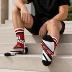 Louisville Cardinals Socks Personalized Pinstripe Chevron Red White Best Selling