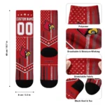 Louisville Cardinals Socks Personalized Star Stripes Red White Best Selling