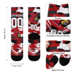 Louisville Cardinals Socks Personalized Woodland Camo Red Best Selling