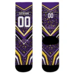 Lsu Tigers Socks Custom Leopard Print Purple Black Best Selling