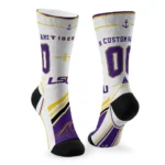 Lsu Tigers Socks Custom Nautical Icons Purple White Best Selling