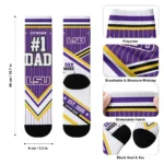 Lsu Tigers Socks Custom Pinstripe Chevron Purple White Best Selling