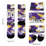 Lsu Tigers Socks Custom Woodland Camo Purple Best Selling