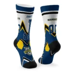 Marquette Golden Eagles Socks Custom Arrow Blocks Blue Best Selling