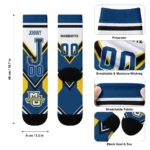 Marquette Golden Eagles Socks Custom Arrow Blocks Blue Best Selling