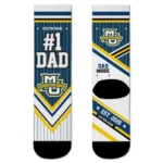Marquette Golden Eagles Socks Custom Pinstripe Chevron Blue White Best Selling