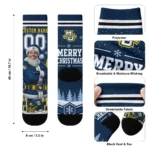 Marquette Golden Eagles Socks Custom Snowy Scene Blue White Best Selling