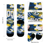 Marquette Golden Eagles Socks Custom Woodland Camo Blue Best Selling