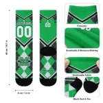 Marshall Thundering Herd Socks Customized Argyle Pattern Green Best Selling