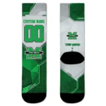Marshall Thundering Herd Socks Customized Geometric Tech Green Best Selling