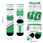 Marshall Thundering Herd Socks Customized Nautical Icons Green White Best Selling