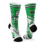 Marshall Thundering Herd Socks Customized Pinstripe Chevron Green White Best Selling
