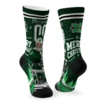 Marshall Thundering Herd Socks Customized Snowy Scene Green White Best Selling