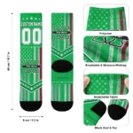 Marshall Thundering Herd Socks Customized Star Stripes Green White Best Selling