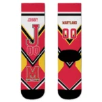 Maryland Terrapins Socks Personalized Arrow Blocks Red Best Selling