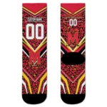 Maryland Terrapins Socks Personalized Leopard Print Red Black Best Selling