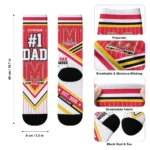 Maryland Terrapins Socks Personalized Pinstripe Chevron Red White Best Selling