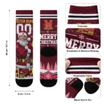 Maryland Terrapins Socks Personalized Snowy Scene Red White Best Selling