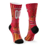 Maryland Terrapins Socks Personalized Star Stripes Red White Best Selling