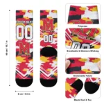 Maryland Terrapins Socks Personalized Woodland Camo Red Best Selling
