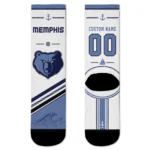 Memphis Grizzlies Socks - Custom Nautical Icons Blue White