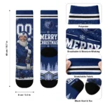 Memphis Grizzlies Socks Custom Snowy Scene Blue White Best Selling
