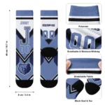 Memphis Grizzlies Socks Customized Arrow Blocks Blue Best Selling