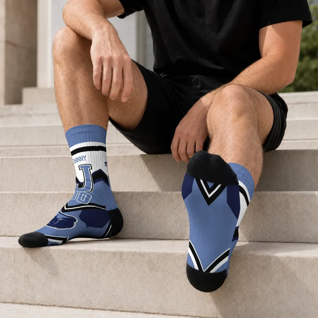 Memphis Grizzlies Socks Customized Arrow Blocks Blue Latest Model Memphis Grizzlies Socks Customized Arrow Blocks Blue Latest Model