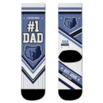 Memphis Grizzlies Socks - Customized Pinstripe Chevron Blue White
