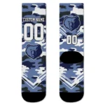 Memphis Grizzlies Socks Personalized Woodland Camo Blue Best Selling