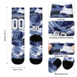 Memphis Grizzlies Socks Personalized Woodland Camo Blue Best Selling