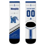 Memphis Tigers Socks Customized Nautical Icons Blue White Best Selling