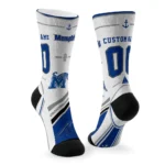 Memphis Tigers Socks Customized Nautical Icons Blue White Best Selling