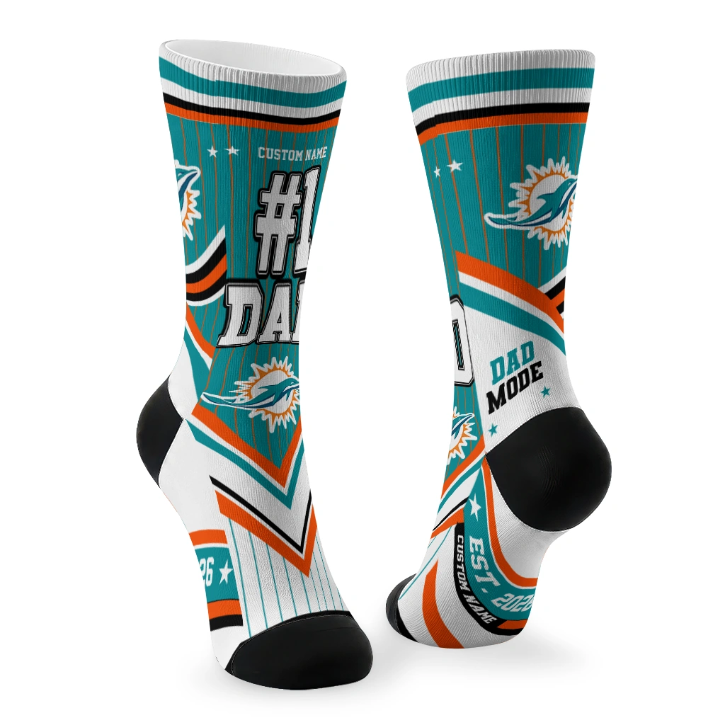 miami-dolphins-socks-customized-pinstripe-chevron-aqua-white-fashion-forward.webp