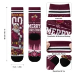 Miami Heat Socks Customized Snowy Scene Red White Best Selling
