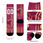 Miami Heat Socks Customized Star Stripes Red White Best Selling