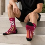 Miami Heat Socks Customized Star Stripes Red White Best Selling